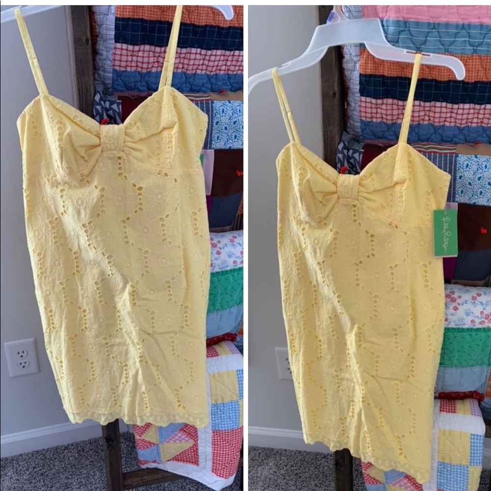 Lily Pulitzer yellow sun dress. Never worn.